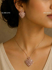 Starry elegance silver pendant set for women