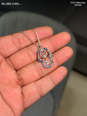 Eternal lotus Hamsa silver chain pendant