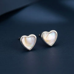 Little heart silver stud