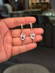 Floral melody silver earrings