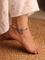 Gulbahar silver Payal for women
