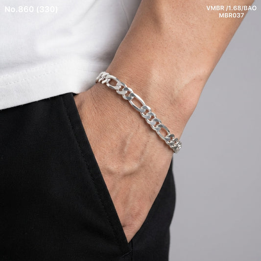 Legacy loop silver bracelet for men