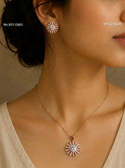 Velmira silver pendant set for women
