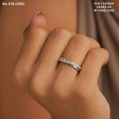 Shiny silver ring for women