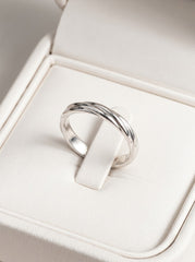Line craft silver men’s ring