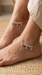 Oxidised Hanging Butterfly with Stone Payal