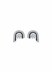 Osha halo silver stud