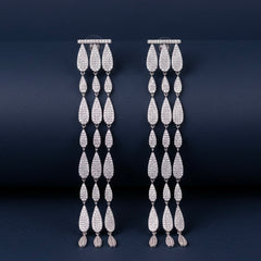 Ivory falls silver earrings