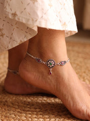 Gulbahar silver Payal for women