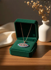 Chroma eye silver chain pendant