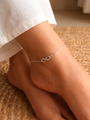 Lumina infinity silver Payal for women