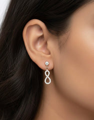 Infinity luxe silver earrings