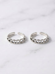 Trible grace silver toerings for women