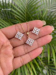 Zaylina silver pendant set for women
