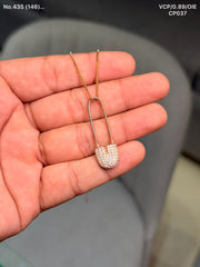 Punk Pin Charm silver chain pendant