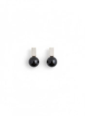 Onyx pearl silver stud
