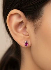 Regal violet drop silver stud