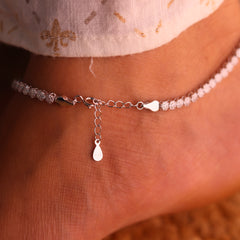 Luniva Silver Payal for Women