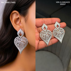 Nritya spark silver earrings