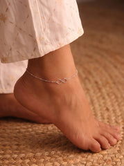 Infinite Elegance 925 Silver Payal for women