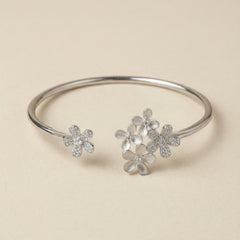 Garden spark silver kada for women