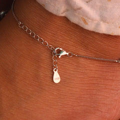 Sleek beads silver Payal for women