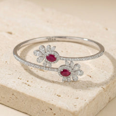 Velvet shine silver kada for women