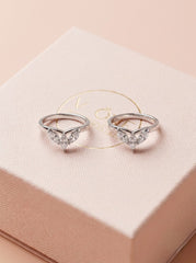 Heaven leaf silver toe rings for women