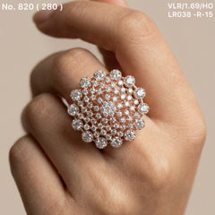 Shimmer shine silver ring for women