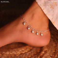 Cluster Charm Silver anklets for women