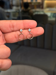 Cluster chic silver earrings
