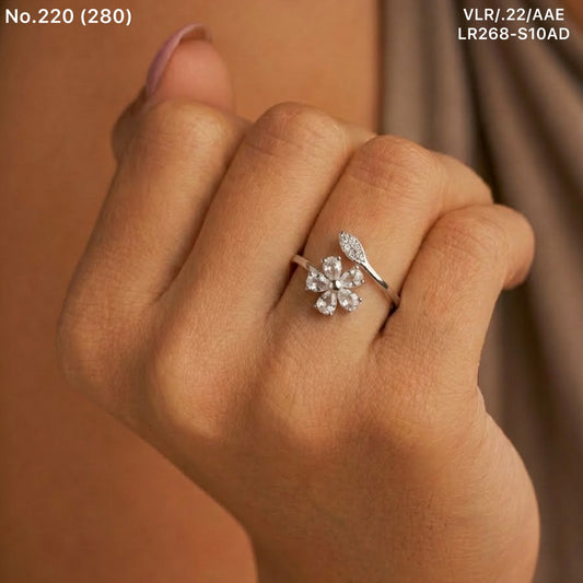 Bloom elegance silver ring for women