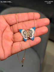 Fluttering grace silver chain pendant