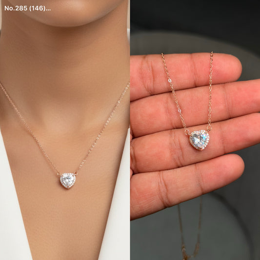 Celestial heart silver chain pendant