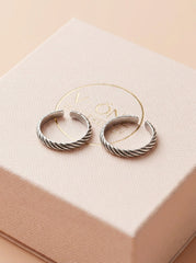 Mystic noir silver toerings for women