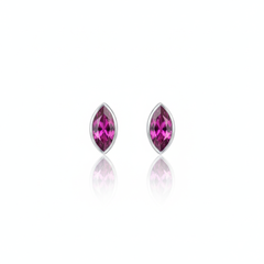Regal violet drop silver stud