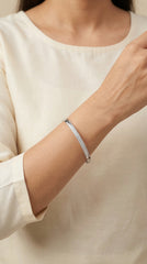 Silver shine kada for women