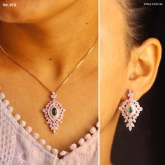 Astra Rose Gold Pendant Jewellery Set for Women