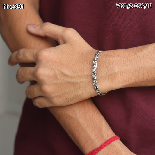 Silver Men's Kada by V One Jewellery