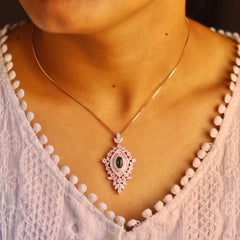 Astra Rose Gold Pendant Jewellery Set for Women