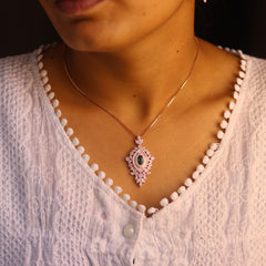 Astra Rose Gold Pendant Jewellery Set for Women