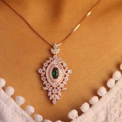 Astra Rose Gold Pendant Jewellery Set for Women