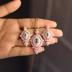 Astra Rose Gold Pendant Jewellery Set for Women