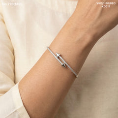 Arrow shine silver kada for women