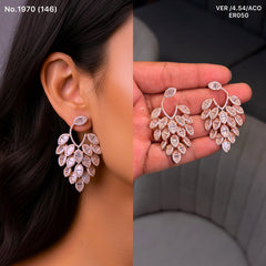 Majestic multi drops silver earrings