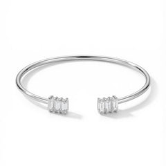 Snow glow silver kada for women