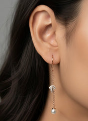 Elite glow silver earrings