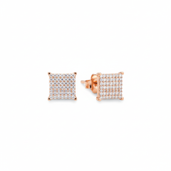 Signature diamond silver stud
