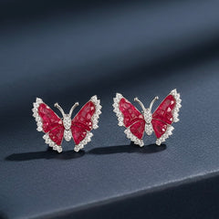 Rosy pop butterfly silver tops