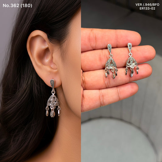 Echo swing silver earrings